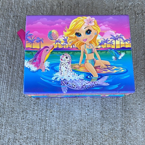 Lisa Frank Cassie Surfer Girl Ocean Jewelry Box Hawaii Colorful Girly Bright - Picture 2 of 6